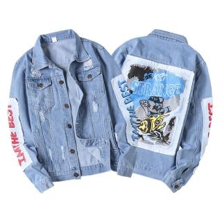 【巴黎精品】現貨+預購 牛仔外套丹寧夾克(潮流街頭感塗鴉男外套a1en24)