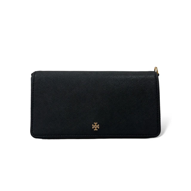 TORY BURCH Emerson 防刮皮革肩背側背兩用包 黑色(157617-001)