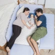 【gunite】多功能落地式防摔沙發嬰兒陪睡床0-6歲_全套組(含保潔墊+純棉保潔床單_多色可選)