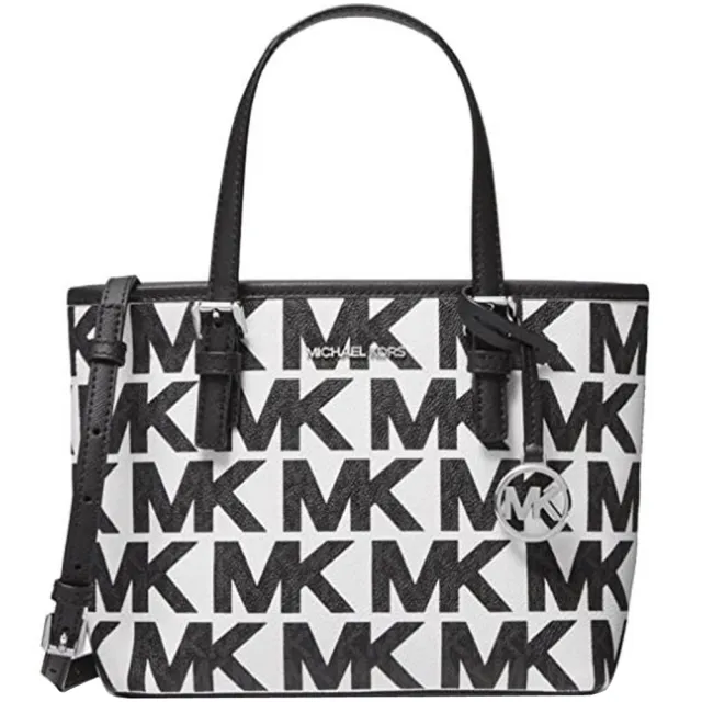 【Michael Kors】PVC滿版LOGO小款手提斜背托特包(6色)