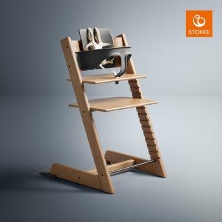 【STOKKE 官方直營】Tripp Trapp成長椅6m+入門組合-橡木(兒童/餐椅/學習椅)