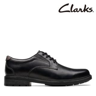 【Clarks】男鞋 Un Shire Low 寬楦透氣緩震舒適紳士鞋 休閒皮鞋(CLM74652D)