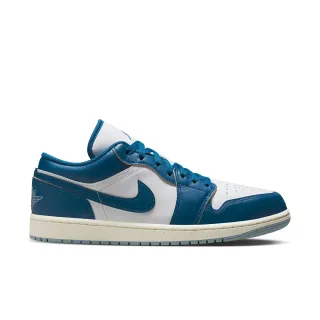 【NIKE 耐吉】休閒鞋 男鞋 運動鞋 AJ AIR JORDAN 1 LOW SE 藍白 FN5214-141
