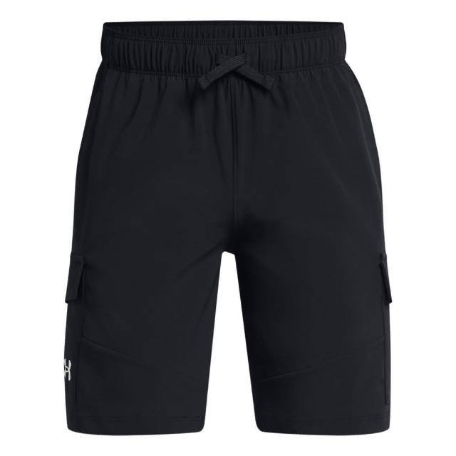 【UNDER ARMOUR】UA 男童 Pennant Woven Cargo 運動短褲_1383125-001(黑)