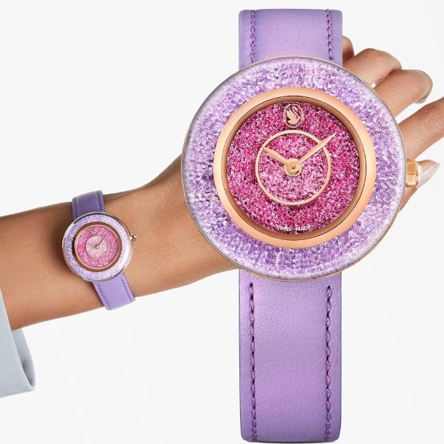 【SWAROVSKI 施華洛世奇】Crystalline Lustre水晶光彩石英手錶-33mm(5656896)