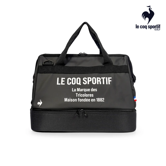 LE COQ SPORTIF 公雞 高爾夫系列 黑色兩層式大容量高爾夫衣物袋 QGT0J201