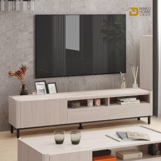 【WAKUHOME 瓦酷家具】Miller清新簡約白榆木6尺電視櫃A011-717