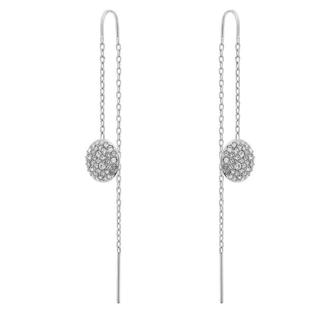 【SWAROVSKI 施華洛世奇】Meteora 銀色水晶耳環(限 量 出 清)