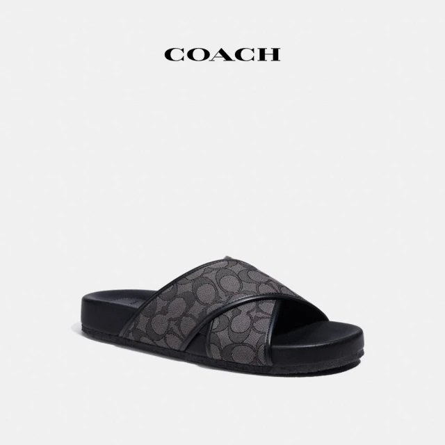 COACH 官方直營CROSSOVER涼鞋-碳灰色/黑色(CA158)