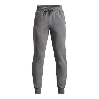 【UNDER ARMOUR】UA 男童 Rival Fleece Joggers運動長褲 1379787-025(灰)