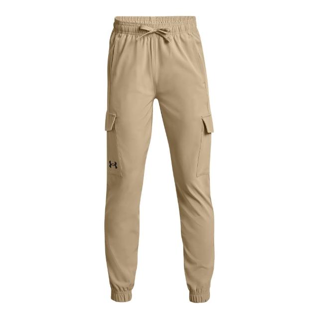 【UNDER ARMOUR】UA 男童 Pennant Woven Cargo 運動長褲_1377360-299(卡其)