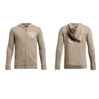 【UNDER ARMOUR】UA 男童 Pjt Rock巨石強森 連帽外套 1384090-203(米)