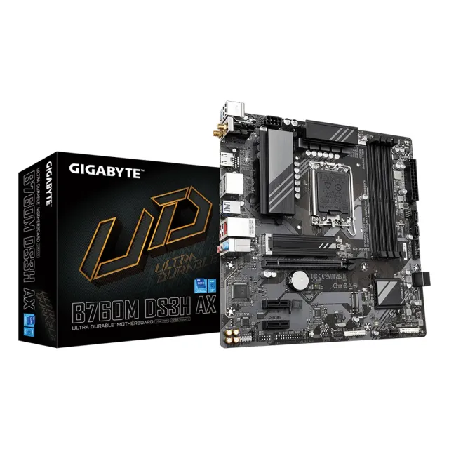 【GIGABYTE 技嘉】B760M D2H DDR4 主機板+技嘉 RTX4060TI EAGLE OC 8G 顯示卡(組合5-4)