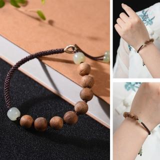 【MoonDy】包包 佛珠手鍊 和田玉手鍊 串珠手鍊 保平安 避邪手鍊 消災解厄 小葉紫檀木 男女手鍊 送男