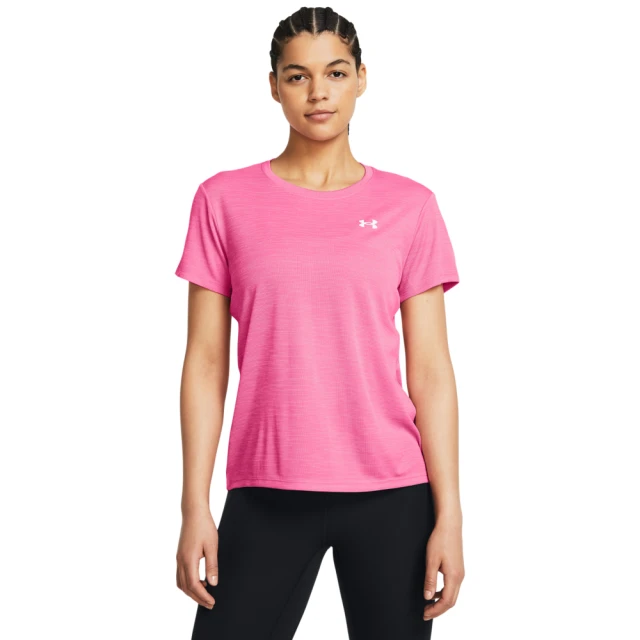 UNDER ARMOUR UA 女 Tech Textured 短袖T-Shirt_1383641-682(粉色)