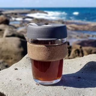 【KeepCup】官方直營 軟木隨行杯 340ml - 重烘焙(強化玻璃製成、耐熱、耐震度高)