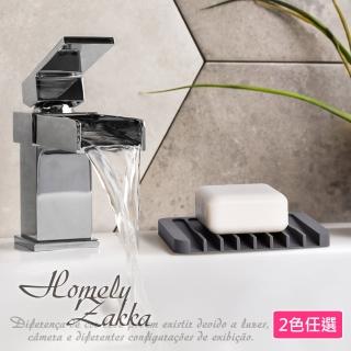 【Homely Zakka】日式簡約矽膠肥皂架/肥皂墊/肥皂盤 2色任選(浴室收納 肥皂盒 廚房 瀝水架 矽膠架)