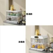 【大城小居】雙層茶杯收納架 茶杯架/收納櫃/消毒杯架一體(內含瀝水托盤+消毒櫃設計)
