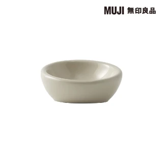 【MUJI 無印良品】炻器寵物碗/中/灰米(直徑約148mm)