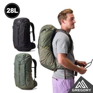 【Gregory】28L ZULU LT 多功能 背包 登山包 火山黑 牧草綠(透氣背板 臀帶 單日登山包 健行包 水袋包)