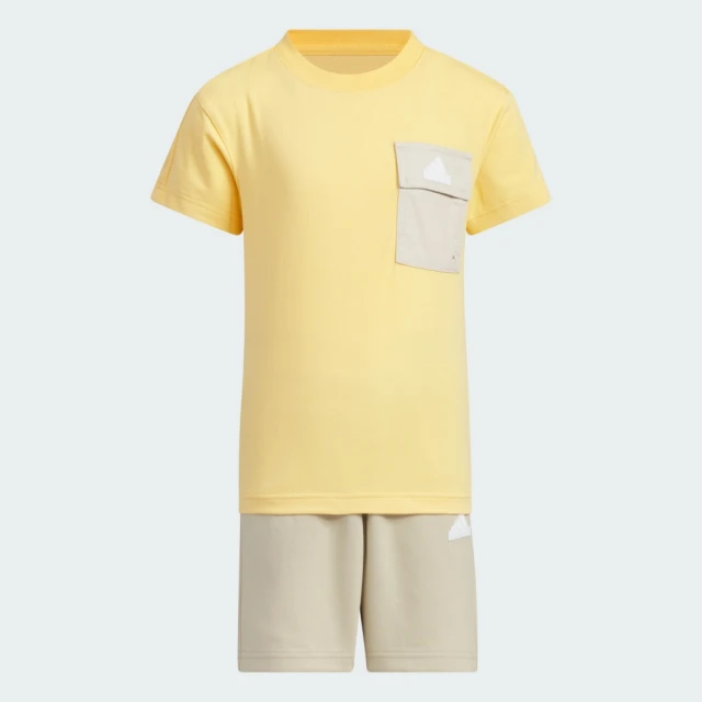 STEIFF 熊頭童裝 二件式 條紋短袖T恤+短褲(短袖套裝