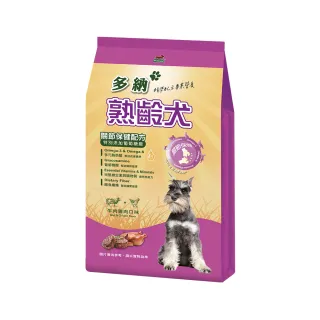 【Donna 多納】熟齡犬優纖高鈣配方2kg*6包牛肉雞肉/狗飼料(狗飼料 狗乾糧 犬糧)