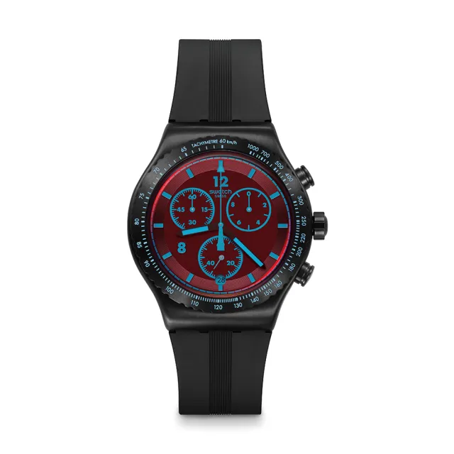 【SWATCH】Irony 金屬Chrono系列手錶 CRIMSON MYSTIQUE 男錶 女錶 手錶 瑞士錶 錶(43mm)