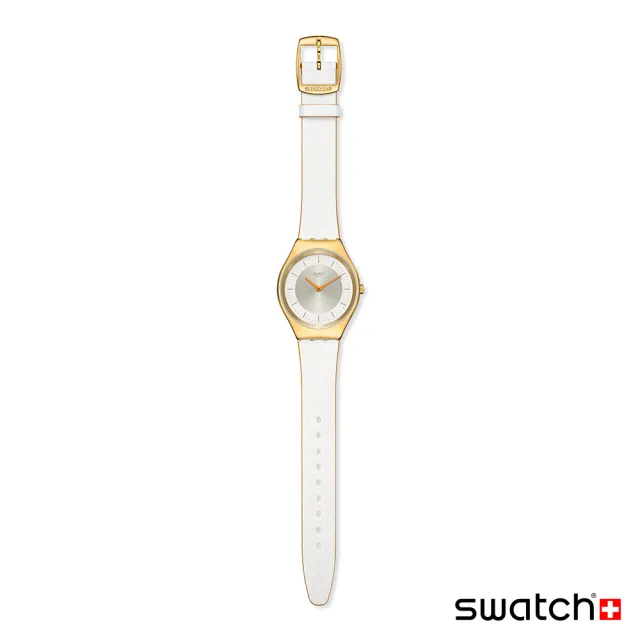 【SWATCH】Skin Irony 超薄金屬系列手錶 PEARL GLEAM 男錶 女錶 瑞士錶 錶(38mm)