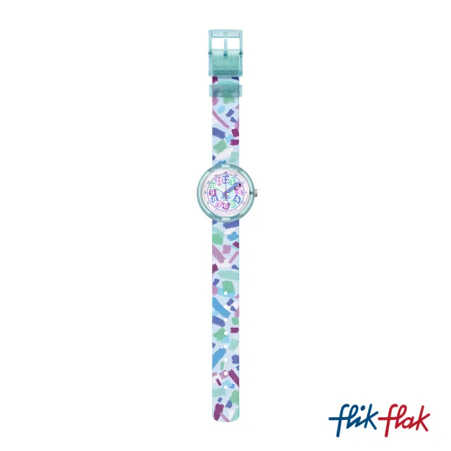 【Flik Flak】兒童手錶 彩屑 CONFETTI CHAOS 瑞士錶 兒童錶 手錶 編織錶帶(31.85mm)