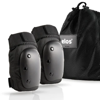 【Elos 都會滑板】Elos 專業運動護膝組(滑冰滑板護具 成人兒童護具)