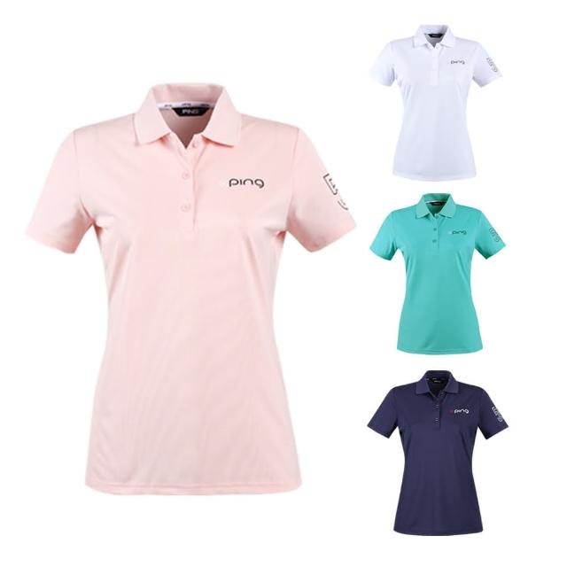 【PING】女款網眼吸濕排汗抗UV高爾夫短袖POLO衫-共4色(GOLF/高爾夫球衫/RA24190)