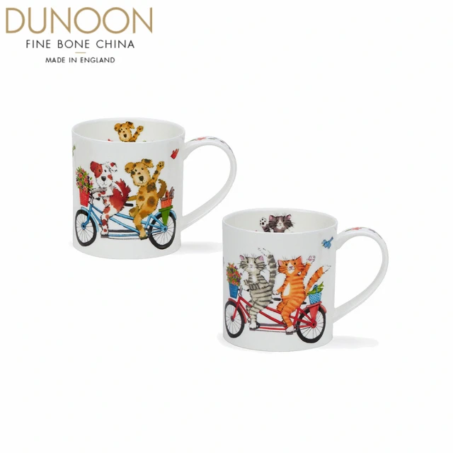 DUNOON 歡樂時光馬克杯對杯-350ml(100%英國製骨瓷馬克杯)