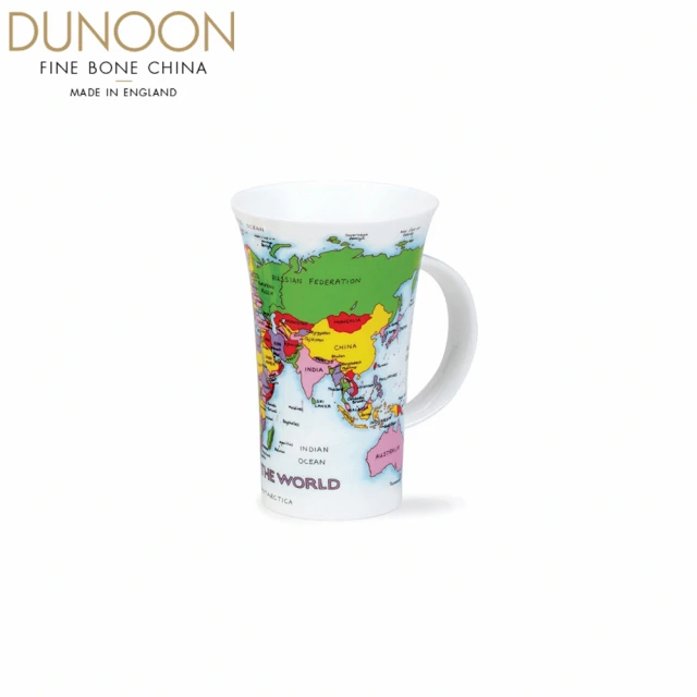 DUNOON 世界地圖馬克杯-500ml(100%英國製骨瓷馬克杯)