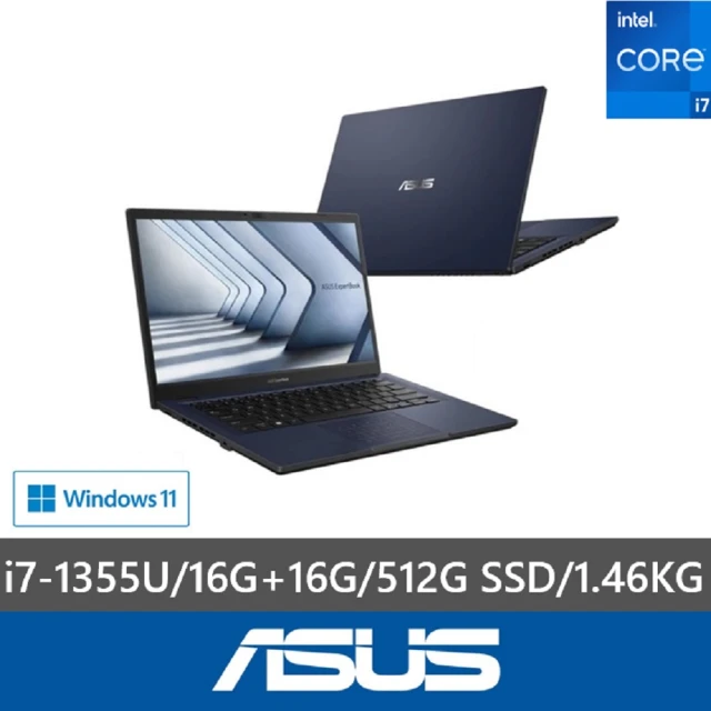 ASUS 華碩 特仕款 14吋輕薄商務筆電(Expertbook B1402CVA/i7-1355U/16G+16G/512G SSD/W11P)