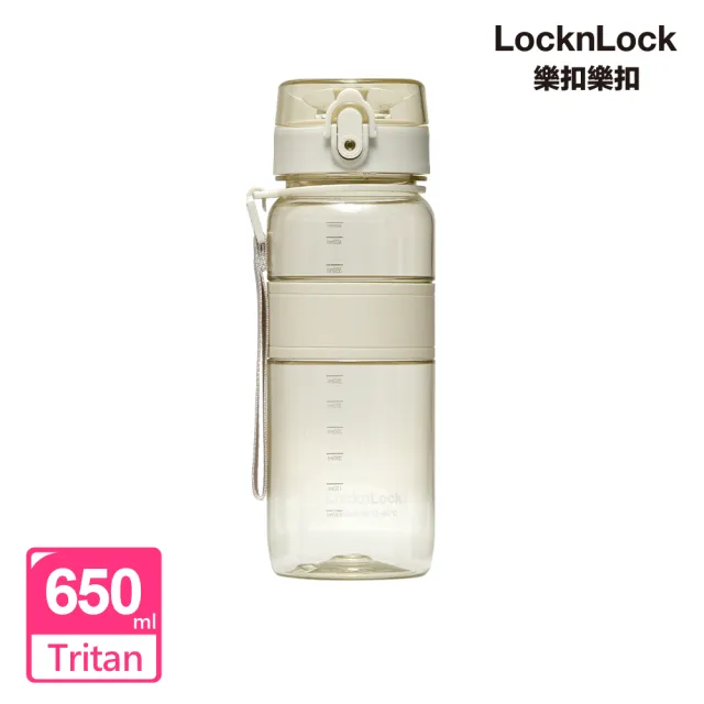 【LocknLock 樂扣樂扣】Tritan優質彈蓋提帶水壺650ml(2色任選)