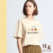 【Just Wear 佳葳】立體植絨笑臉上衣 2色(女上衣/女上著/短袖/印字/素色/棉質/童趣/休閒)