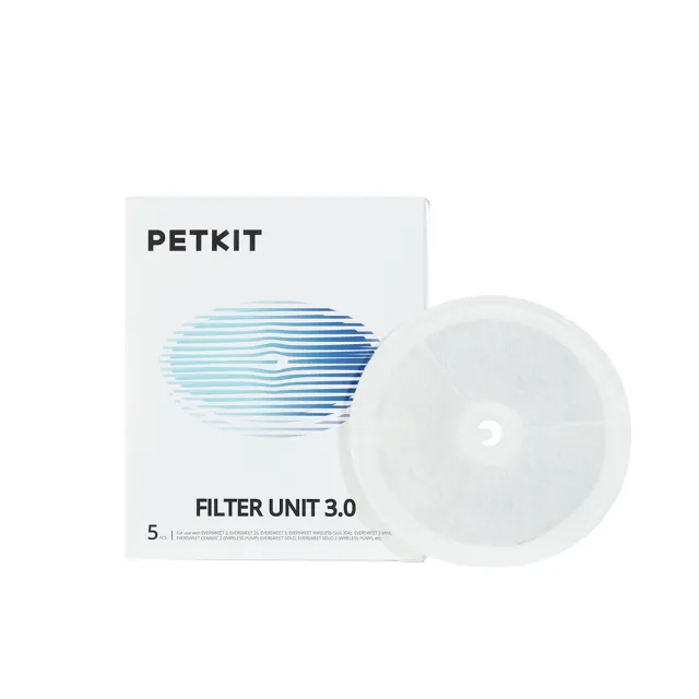 【Petkit 佩奇】智能寵物循環活水機專用濾心 3.0升級版 5入/盒(佩奇飲水機濾心)