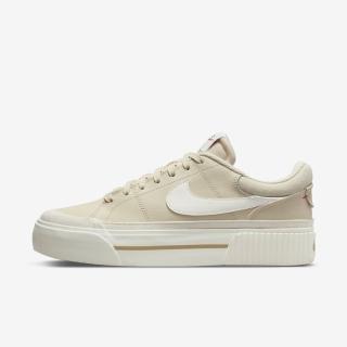 【NIKE 耐吉】Wmns Court Legacy Lift 女 休閒 經典 復古 厚底 穿搭 奶茶(DM7590-200)