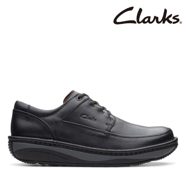 【Clarks】男款Un Soul Lace 厚底全真皮縫線設計休閒鞋(CLM49671C)