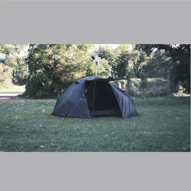 【NUIT 努特】黑曜日 鋁合金前庭雙人帳 銀膠 210x180xH120cm 2人帳蓬 輕量帳 單人機車露營 野營(NTG111)