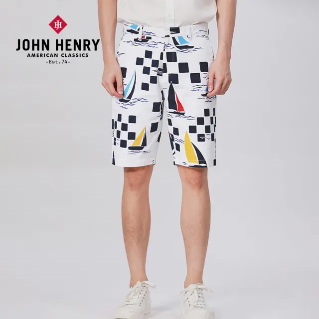 【JOHN HENRY】純棉棋盤格短褲