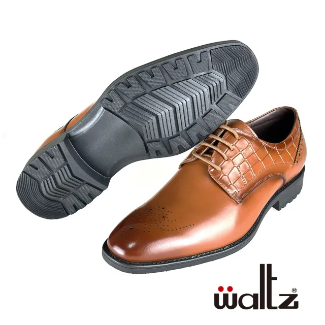【Waltz】輕量大底- 壓紋 紳士皮鞋 真皮皮鞋  紳士鞋(4W512070-06 華爾滋皮鞋)