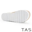 【TAS】愜意夏日雙帶水鑽羊皮厚底涼鞋(粉色)