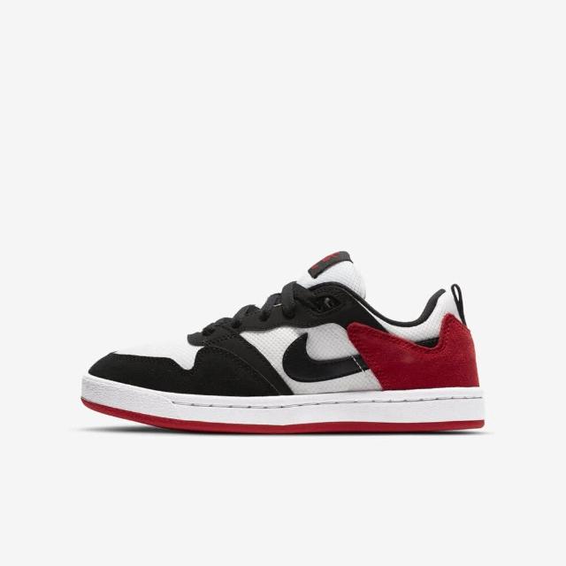 【NIKE 耐吉】SB Alleyoop GS 大童 滑板鞋 運動 休閒 復古 緩震 舒適 白黑紅(CJ0883-102)