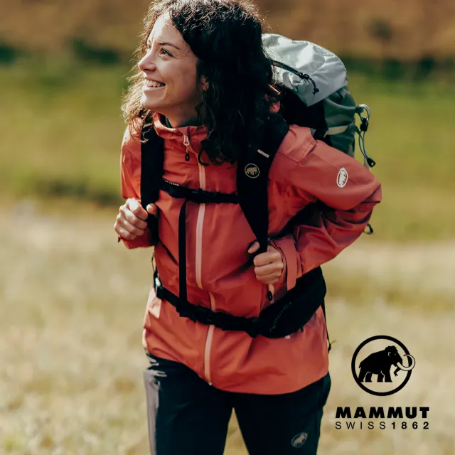 【Mammut 長毛象官方直營】Alto Light HS Hooded Jacket W 輕量防風防水連帽外套 女款 磚紅 #1010-30670