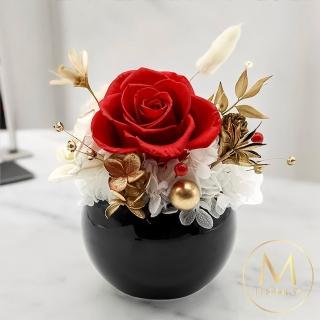 【Floral M】絲絨紅玫瑰永生花禮(擴香花/香氛花/永生花/花禮/香水精油/居家香氛/桌上裝飾/送禮)