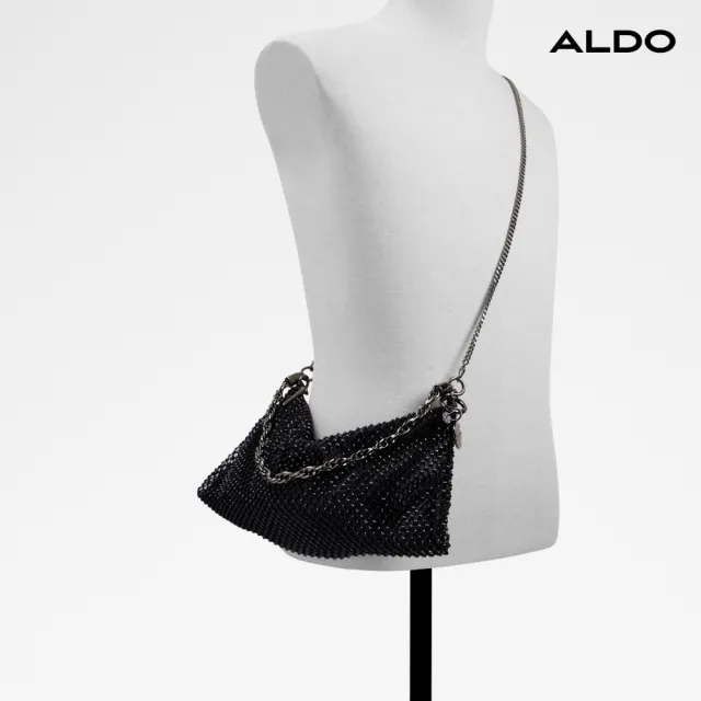 【ALDO】DARLINGSIDE-設計風格鍊條肩背包-女包(黑色)