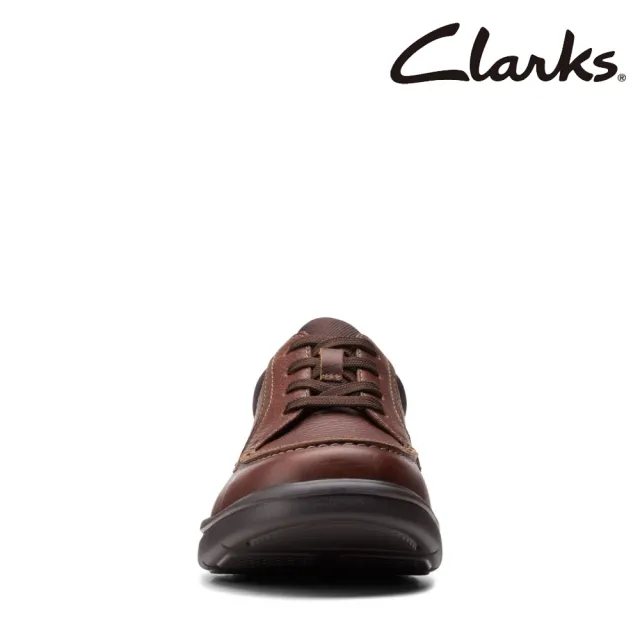 【Clarks】男鞋Bradley Vibe寬楦輕量荔枝紋休閒鞋(CLM54364C)