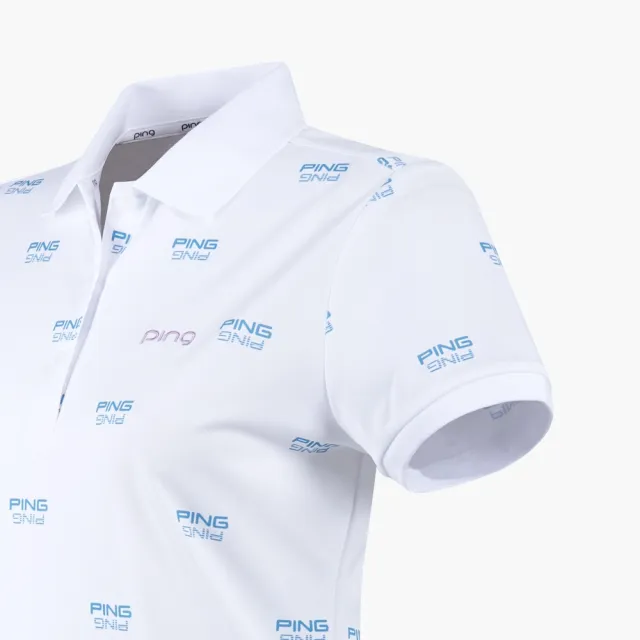 【PING】女款網眼吸濕排汗抗UV高爾夫短袖POLO衫-共3色(GOLF/高爾夫球衫/RA24193)