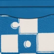 【COACH蔻馳官方直營】棋盤格印花纖巧型證件卡夾-QB/藍松鴉色/粉筆白色(CR396)
